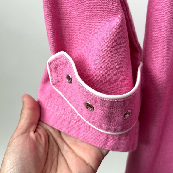 VINTAGE 2000s VENEZIA Chic Pink Short Trench Coat Size-18/20, fits smaller sizes - Picture 9 of 10